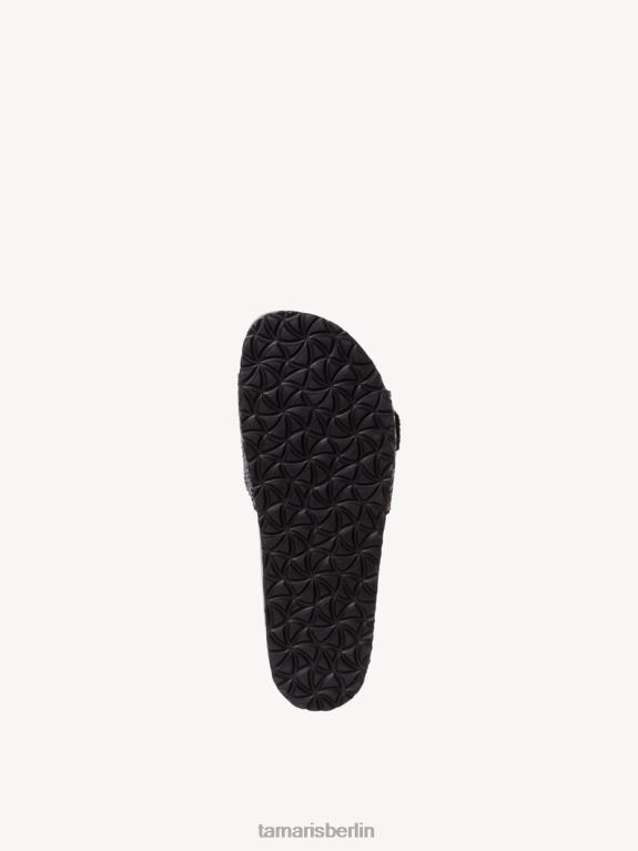 de Tamaris Frauen Pantolette - schwarz/ethno schwarz met. 0LHV4907 Schuhe
