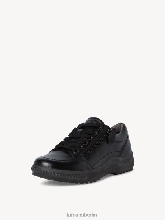 de Tamaris Frauen Lederhalbschuhe - Schwarz/Schwarz Nappa 0LHV42070 Schuhe