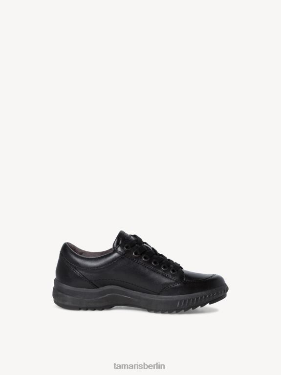 de Tamaris Frauen Lederhalbschuhe - Schwarz/Schwarz Nappa 0LHV42070 Schuhe