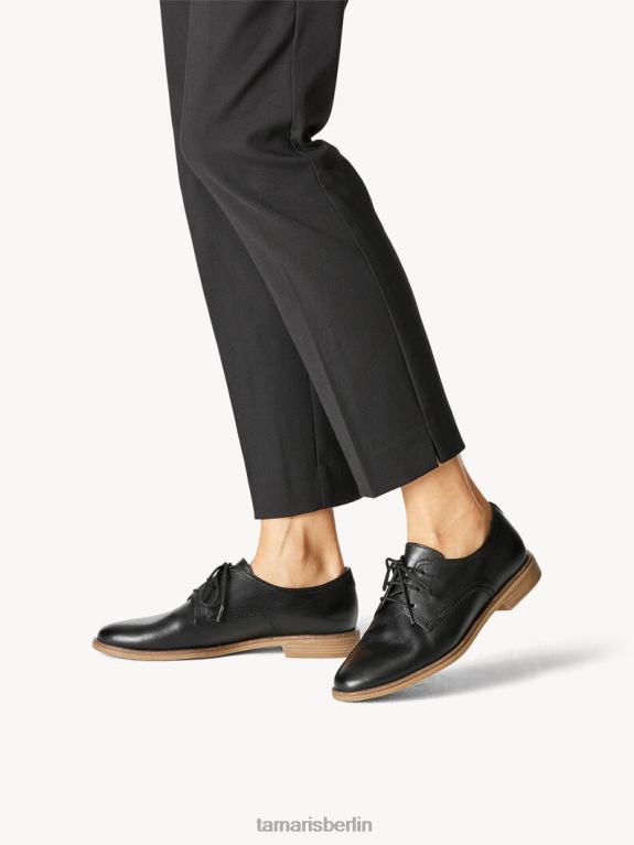de Tamaris Frauen Lederhalbschuhe - schwarz/schwarzes Leder 0LHV41112 Schuhe