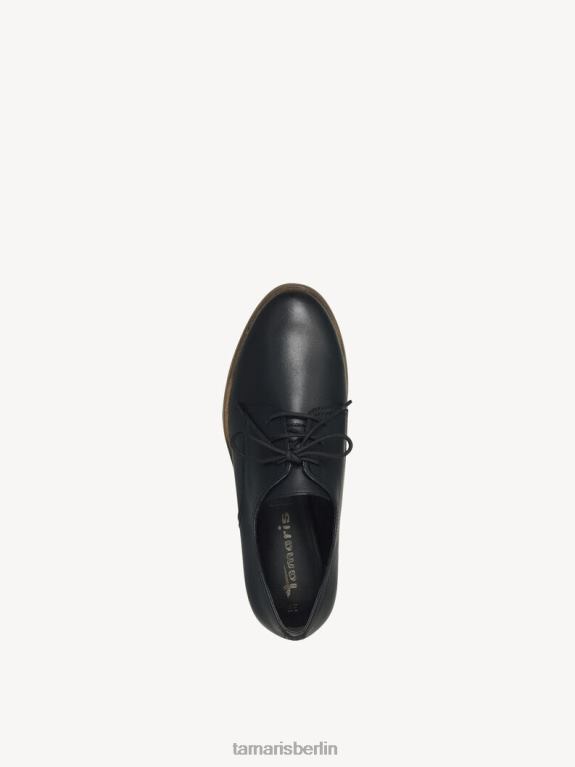 de Tamaris Frauen Lederhalbschuhe - schwarz/schwarzes Leder 0LHV41112 Schuhe