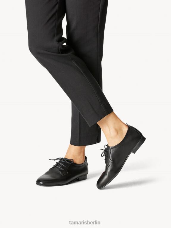 de Tamaris Frauen Lederhalbschuhe - schwarz/schwarzes Leder 0LHV41146 Schuhe
