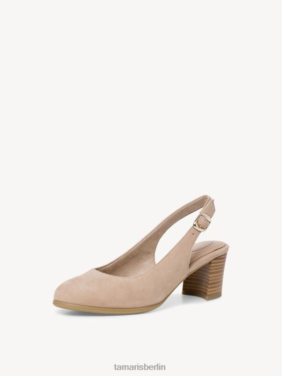 de Tamaris Frauen Leder-Sling-Pumps – Beige/Sand 0LHV41260 Schuhe