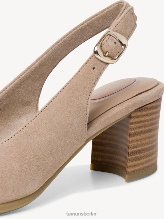 de Tamaris Frauen Leder-Sling-Pumps – Beige/Sand 0LHV41260 Schuhe