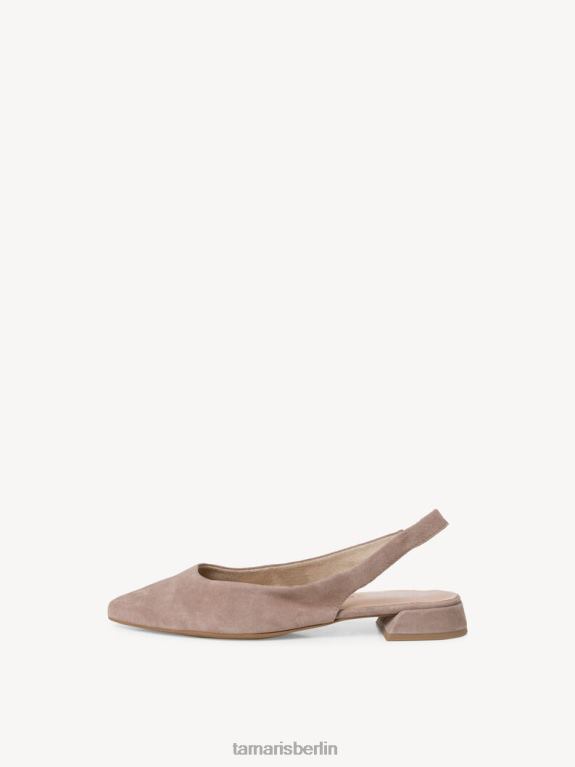 de Tamaris Frauen Leder-Sling-Pumps – Beige/Taupe 0LHV41005 Schuhe