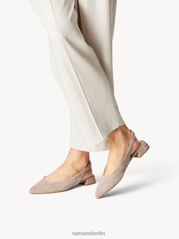 de Tamaris Frauen Leder-Sling-Pumps – Beige/Taupe 0LHV41005 Schuhe
