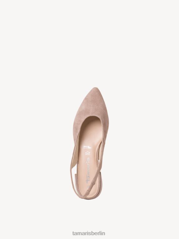 de Tamaris Frauen Leder-Sling-Pumps – Beige/Taupe 0LHV41005 Schuhe