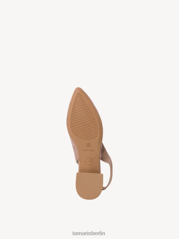 de Tamaris Frauen Leder-Sling-Pumps – Beige/Taupe 0LHV41005 Schuhe