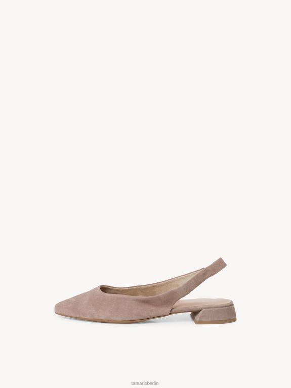 de Tamaris Frauen Leder-Sling-Pumps – Beige/Taupe 0LHV41005 Schuhe