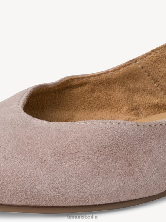de Tamaris Frauen Leder-Sling-Pumps – Beige/Taupe 0LHV4412 Schuhe