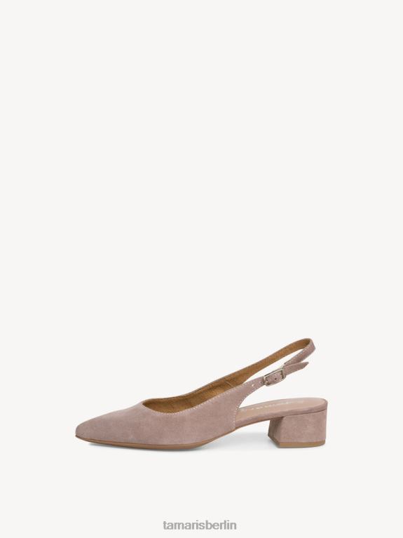 de Tamaris Frauen Leder-Sling-Pumps – Beige/Taupe 0LHV4646 Schuhe