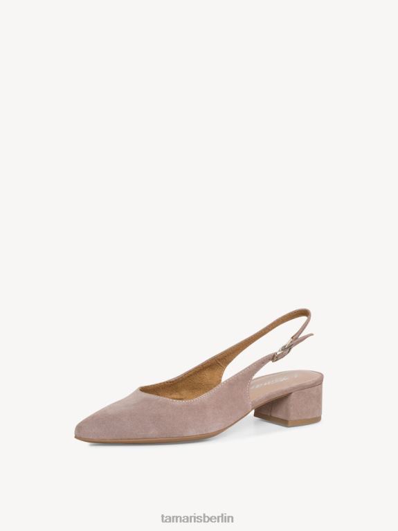 de Tamaris Frauen Leder-Sling-Pumps – Beige/Taupe 0LHV4646 Schuhe