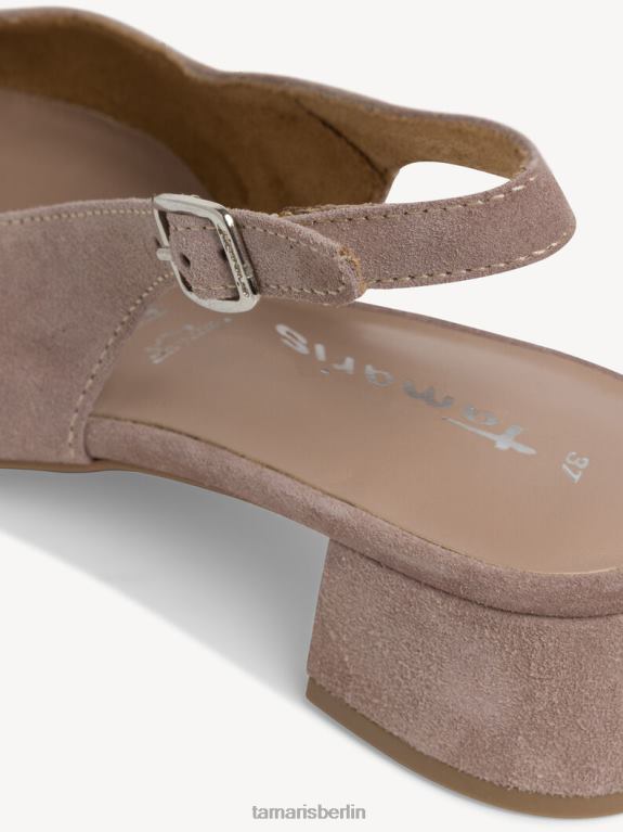 de Tamaris Frauen Leder-Sling-Pumps – Beige/Taupe 0LHV4646 Schuhe