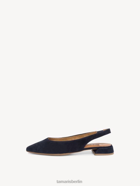 de Tamaris Frauen Leder-Sling-Pumps – Blau/Marineblau 0LHV41790 Schuhe