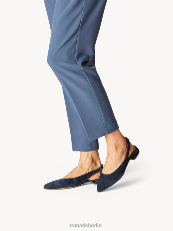 de Tamaris Frauen Leder-Sling-Pumps – Blau/Marineblau 0LHV41790 Schuhe