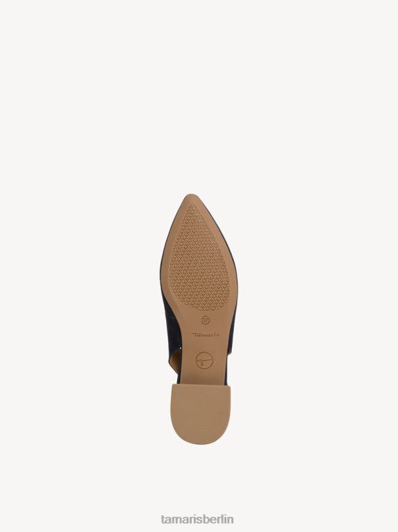 de Tamaris Frauen Leder-Sling-Pumps – Blau/Marineblau 0LHV41790 Schuhe