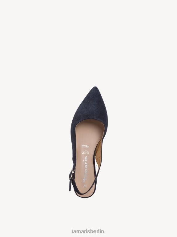 de Tamaris Frauen Leder-Sling-Pumps – Blau/Marineblau 0LHV4433 Schuhe