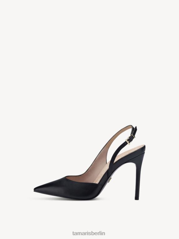 de Tamaris Frauen Leder-Sling-Pumps – Schwarz 0LHV41174 Schuhe