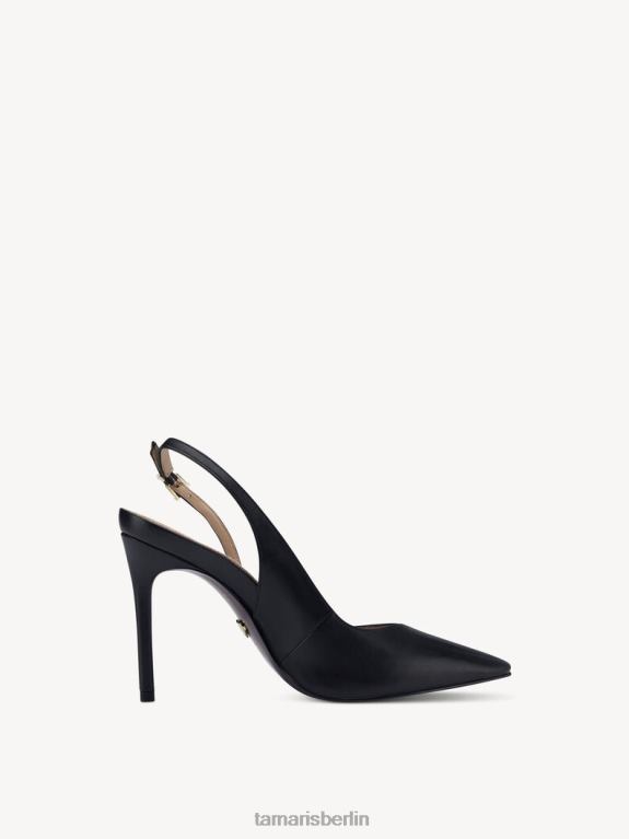 de Tamaris Frauen Leder-Sling-Pumps – Schwarz 0LHV41174 Schuhe
