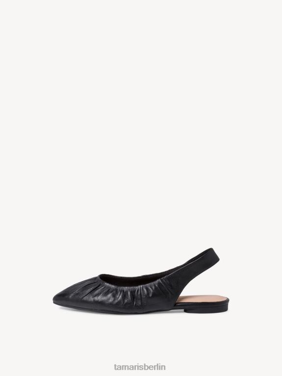 de Tamaris Frauen Leder-Sling-Pumps – Schwarz 0LHV41968 Schuhe