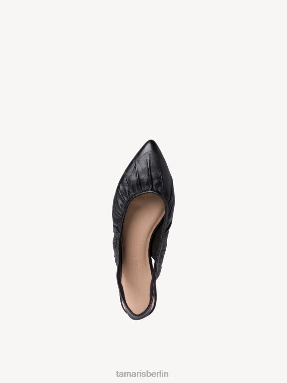 de Tamaris Frauen Leder-Sling-Pumps – Schwarz 0LHV41968 Schuhe