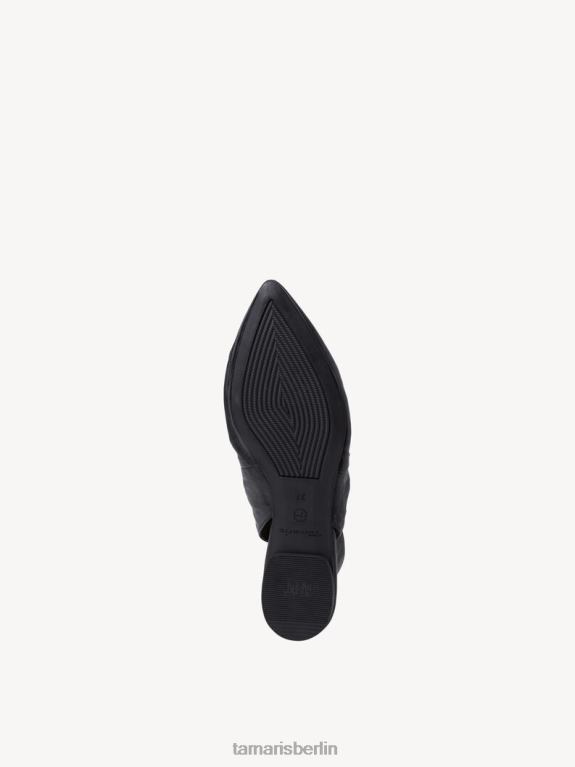 de Tamaris Frauen Leder-Sling-Pumps – Schwarz 0LHV41968 Schuhe