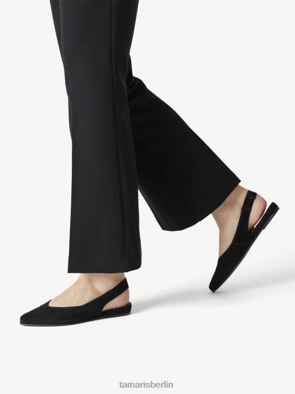 de Tamaris Frauen Leder-Sling-Pumps – Schwarz 0LHV4867 Schuhe