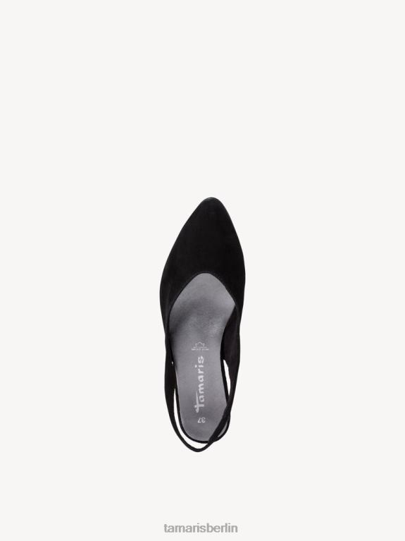 de Tamaris Frauen Leder-Sling-Pumps – Schwarz 0LHV4867 Schuhe