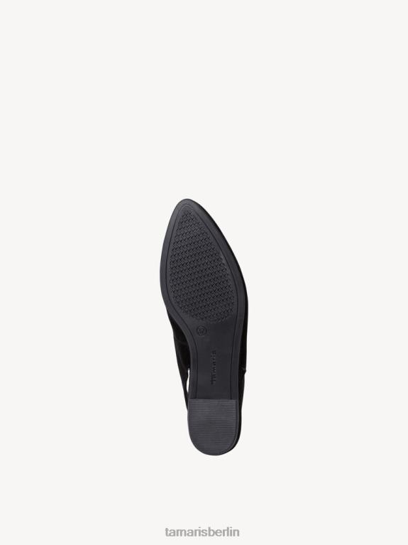 de Tamaris Frauen Leder-Sling-Pumps – Schwarz 0LHV4867 Schuhe