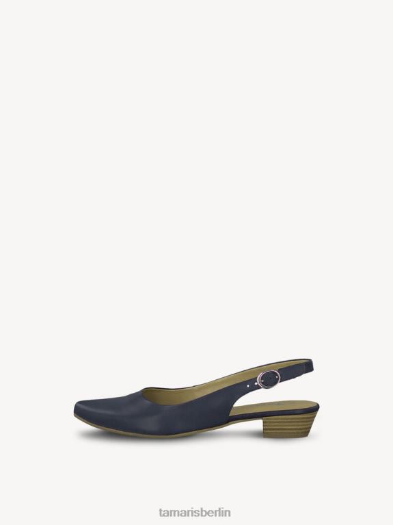 de Tamaris Frauen Leder-Sling-Pumps – blaues/marineblaues Leder 0LHV41155 Schuhe
