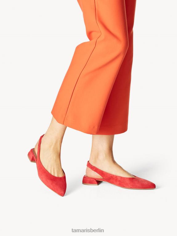 de Tamaris Frauen Leder-Sling-Pumps – rot 0LHV4643 Schuhe