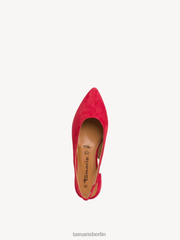 de Tamaris Frauen Leder-Sling-Pumps – rot 0LHV4643 Schuhe