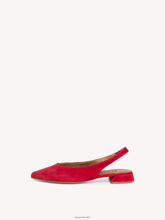 de Tamaris Frauen Leder-Sling-Pumps – rot 0LHV4643 Schuhe