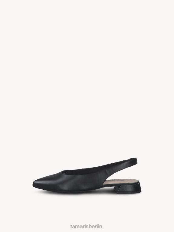 de Tamaris Frauen Leder-Sling-Pumps – schwarz/schwarzes Leder 0LHV41004 Schuhe