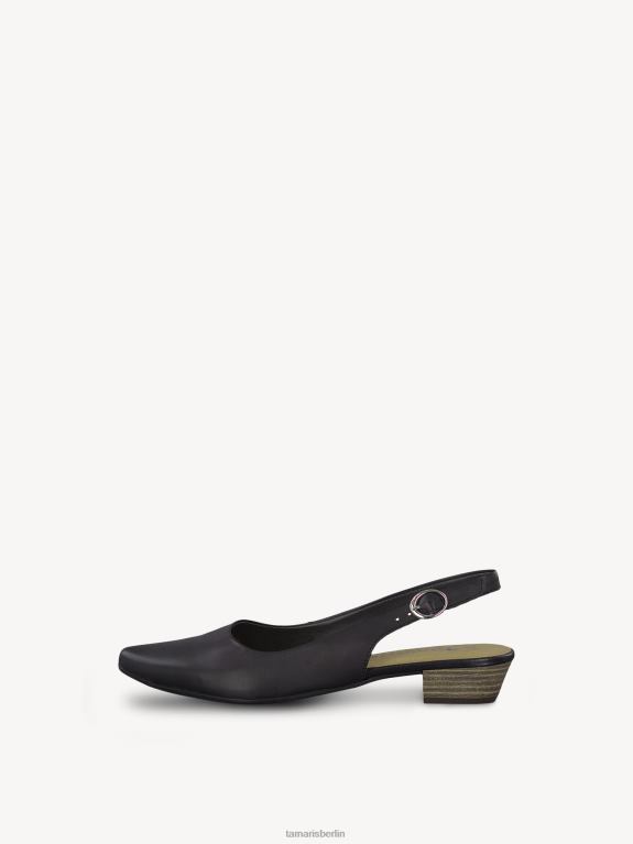 de Tamaris Frauen Leder-Sling-Pumps – schwarz/schwarzes Leder 0LHV41331 Schuhe