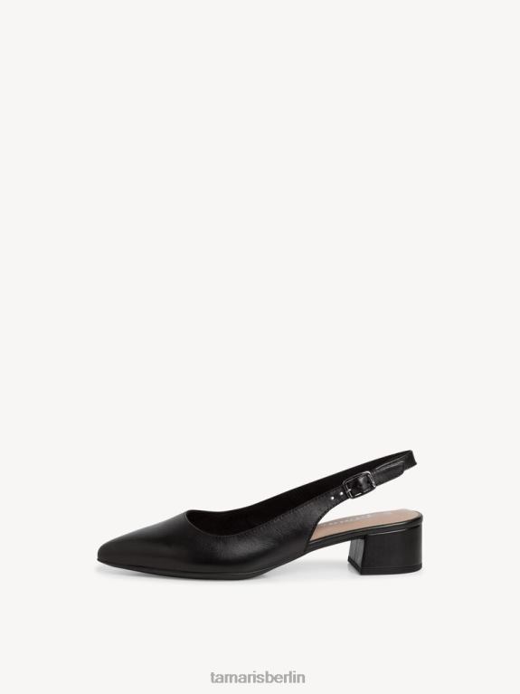 de Tamaris Frauen Leder-Sling-Pumps – schwarz/schwarzes Leder 0LHV41577 Schuhe