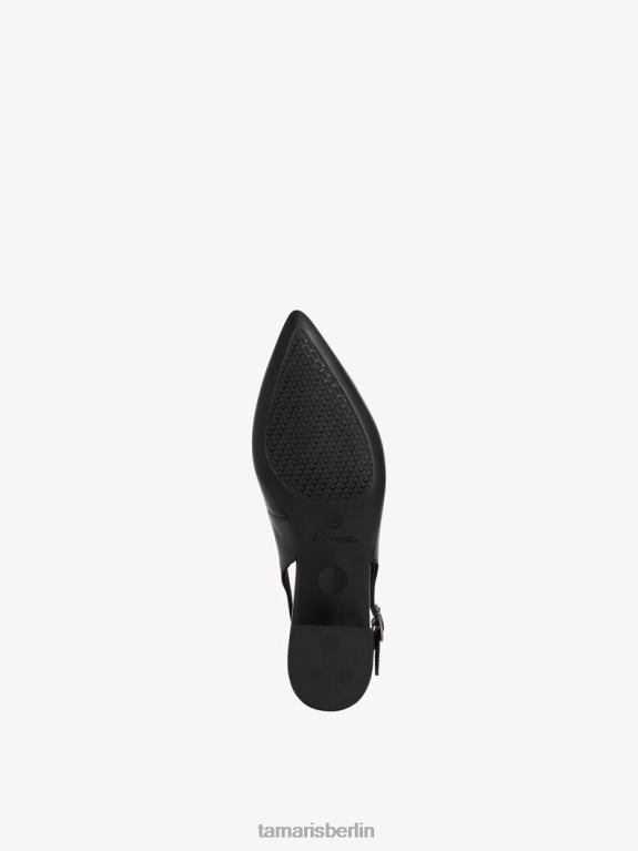 de Tamaris Frauen Leder-Sling-Pumps – schwarz/schwarzes Leder 0LHV41577 Schuhe