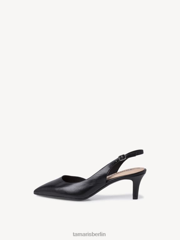 de Tamaris Frauen Leder-Sling-Pumps – schwarz/schwarzes Leder 0LHV42084 Schuhe