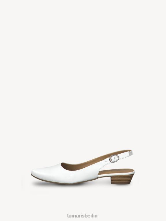 de Tamaris Frauen Leder-Sling-Pumps – weiß/weißes Leder 0LHV41158 Schuhe