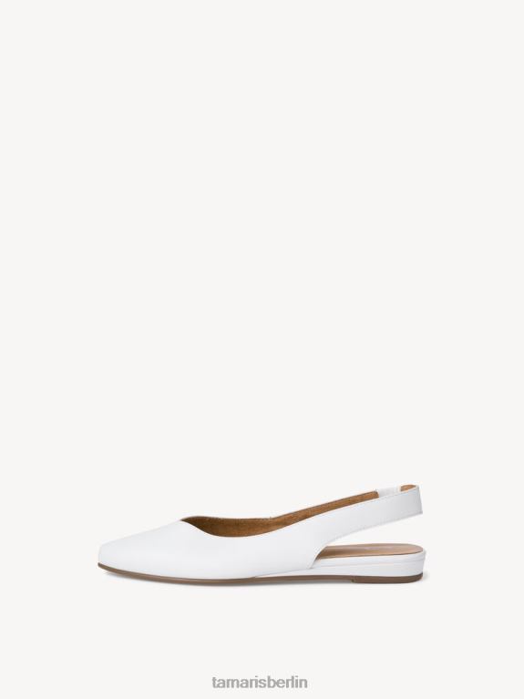 de Tamaris Frauen Leder-Sling-Pumps – weiß/weißes Leder 0LHV4921 Schuhe