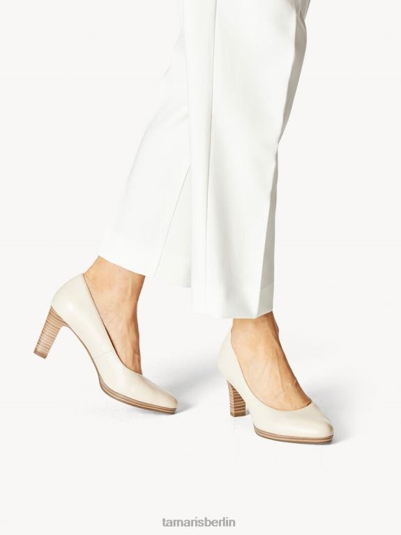 de Tamaris Frauen Lederpumps - Beige/Elfenbein 0LHV42300 Schuhe