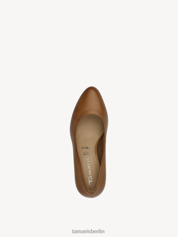 de Tamaris Frauen Lederpumps - Braun/Camel 0LHV41365 Schuhe
