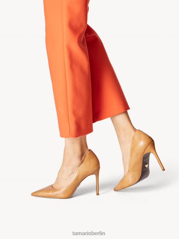 de Tamaris Frauen Lederpumps - Braun/Camel 0LHV4501 Schuhe