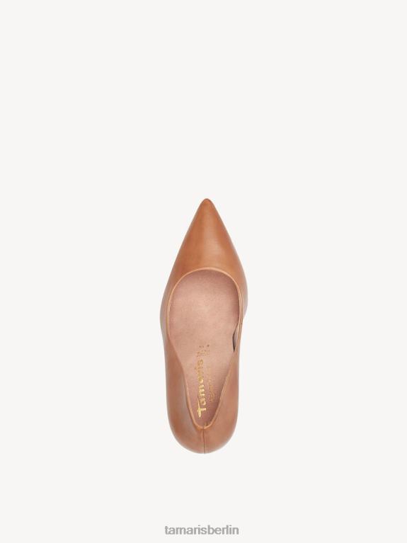 de Tamaris Frauen Lederpumps - Braun/Camel 0LHV4501 Schuhe