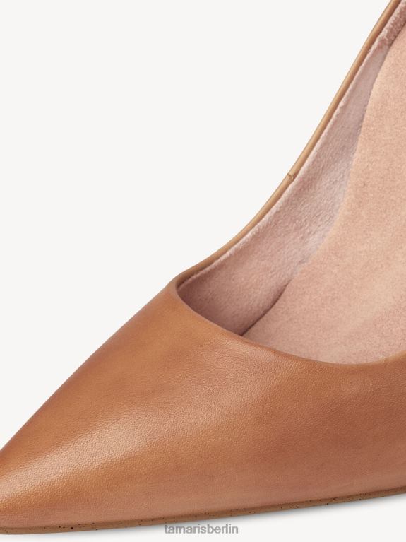 de Tamaris Frauen Lederpumps - Braun/Camel 0LHV4501 Schuhe