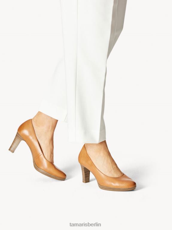 de Tamaris Frauen Lederpumps - Braun/Muskat 0LHV4904 Schuhe