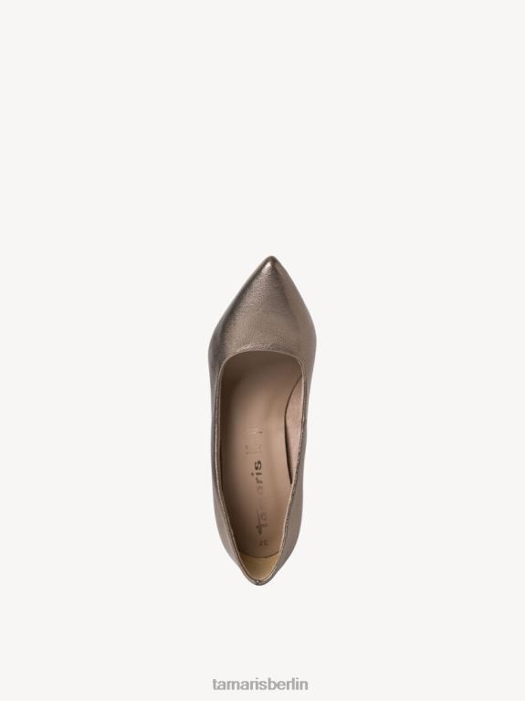 de Tamaris Frauen Lederpumps - Metallic/Bronze met. 0LHV42028 Schuhe