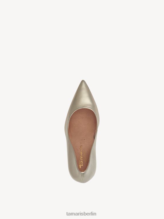 de Tamaris Frauen Lederpumps – Metallic/Hellgold 0LHV4439 Schuhe