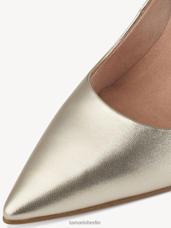 de Tamaris Frauen Lederpumps – Metallic/Hellgold 0LHV4439 Schuhe