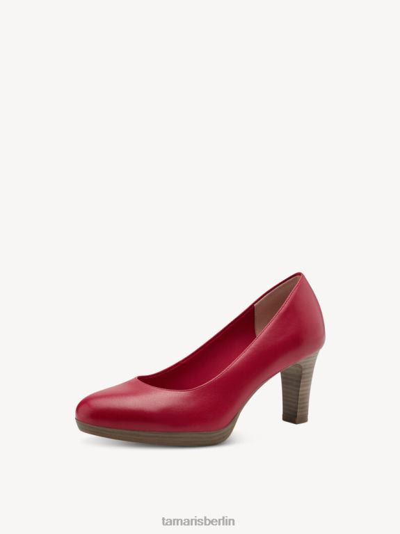 de Tamaris Frauen Lederpumps - Rot/Chili 0LHV41580 Schuhe
